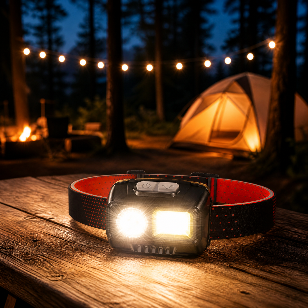NEJoye A005 Rechargeable LED Headlamp – 800LM Brightness, 8 Lighting Modes, Motion Sensor &Stepless Dimming