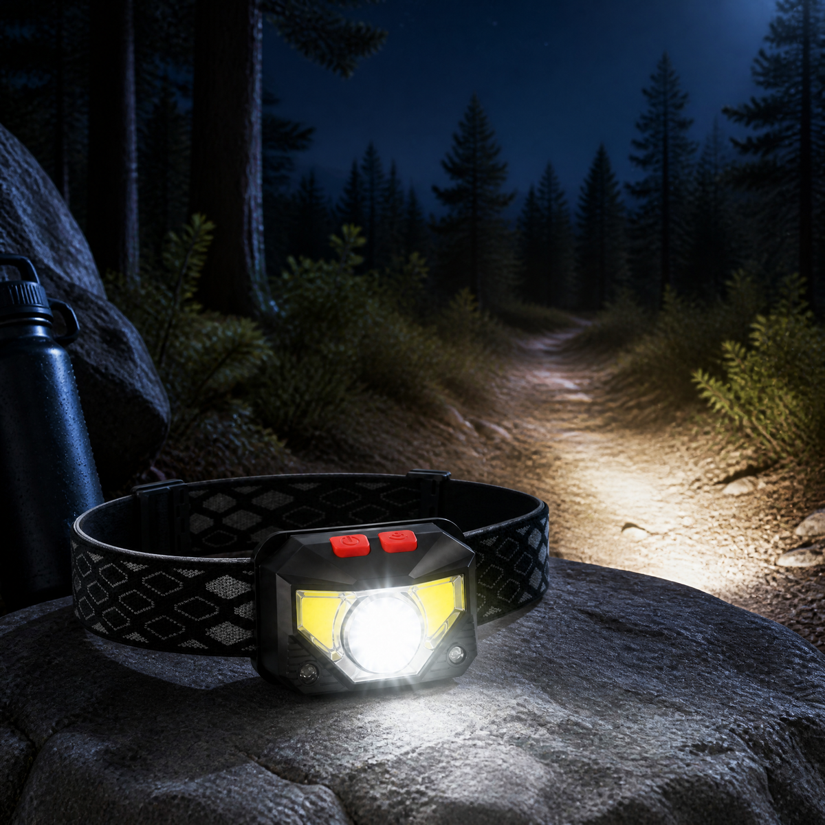 NEJoye A006 Rechargeable LED Headlamp: 1200 Lumens, 8 Modes & Motion Sensor