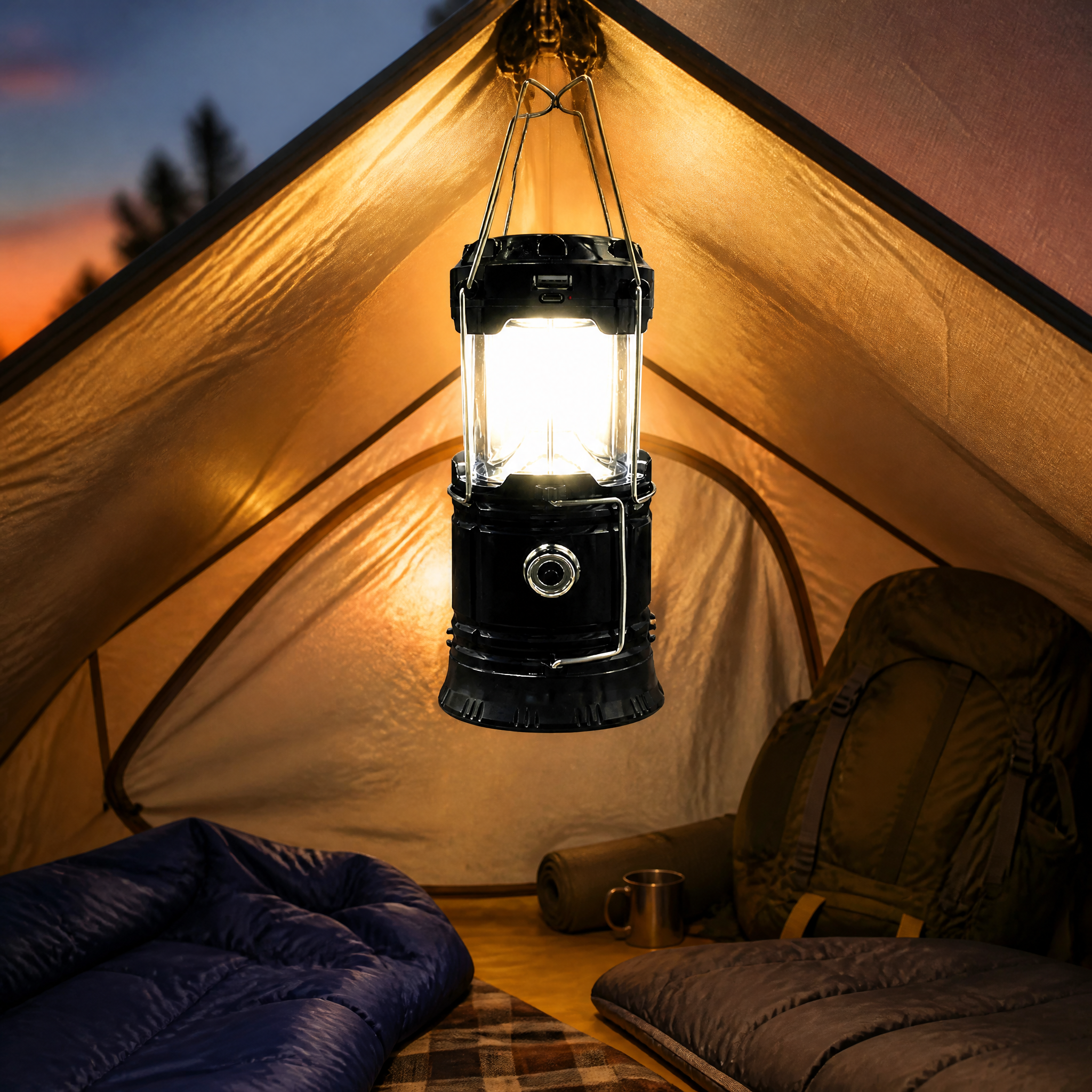 NEJoye A011 Telescopic LED Camping Lantern — Pull It Up for Light, Push It Down for the Trail