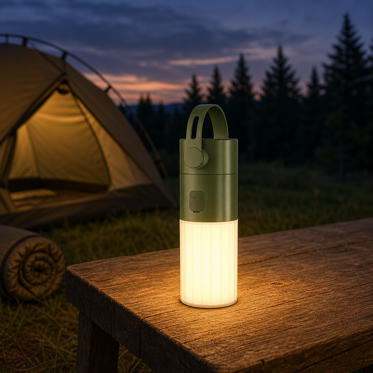 NEJoye A035 Portable Air Pump with Camping Light – USB-C Rechargeable 2-in-1 Inflator & RGB Lantern for Air Mattress, Pool Float, Travel