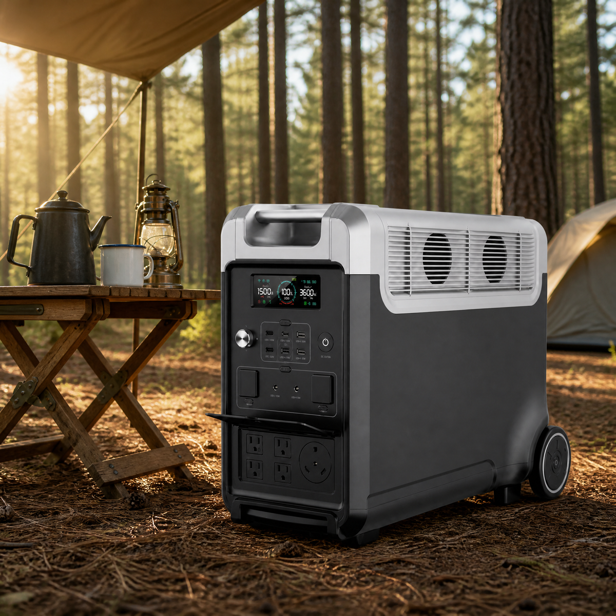 NEJoye X3600 Portable Power Station: 3600W Output, 3840Wh LiFePO4 Battery — Power 99.99% of Your Home