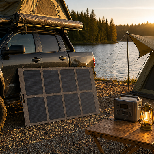 NEJoye S200 Pro 200W Foldable Solar Panel, Portable Solar Charger with USB-C PD & 2 USB-A Outputs, 16BB N-Type Cells 25% Efficiency, IP65 Waterproof, Compact 8-Panel Design for Camping, RV, Van Life