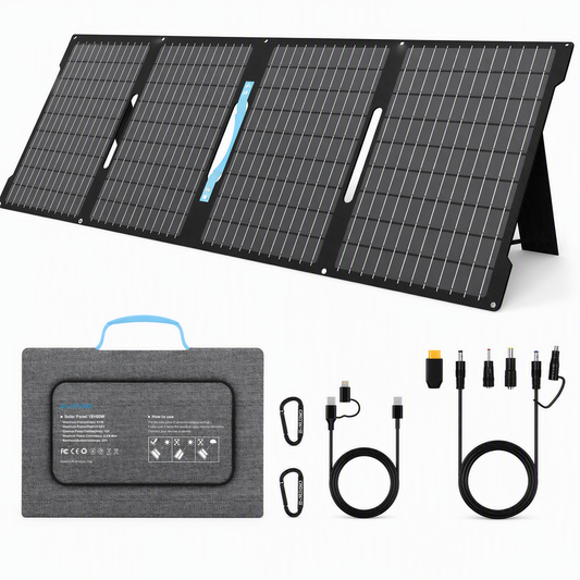 NEJOYE S100 10W To 120W Foldable Solar Panel | Monocrystalline | IP67 | Hiking & Camping | Blue / Orange / Black