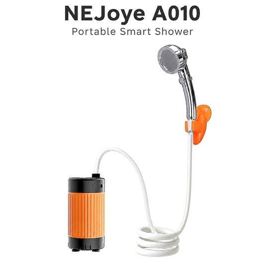 NEJoye A010 Portable Smart Shower | 7800mAh | IPX6 | 15-Min Runtime | Orange / Gray / Green / Black