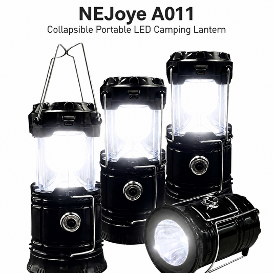 NEJoye A011 Telescopic LED Camping Lantern – Solar, Flashlight & Power Bank