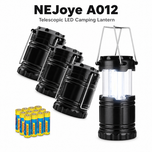 NEJoye A012 Collapsible LED Camping Lantern – Pull to Light, IP65 Waterproof