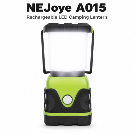 NEJoye A015 Rechargeable Camping Lantern – 1000 Lumens, 3-Color LED & Power Bank