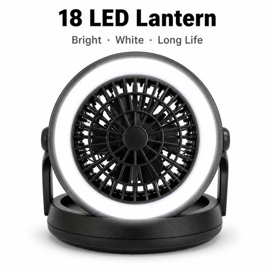 NEJoye A018 Camping Fan with LED Light – 2-in-1 Tent Ceiling Fan & Lantern