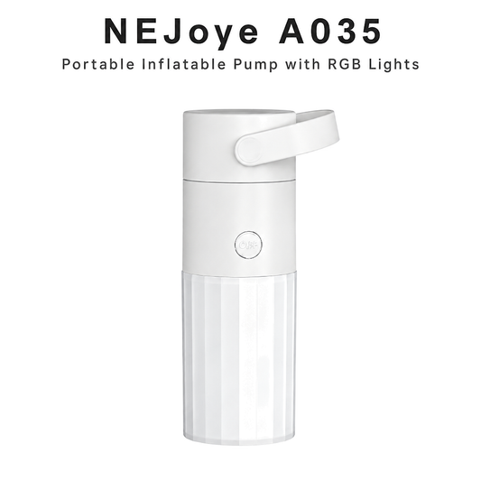 NEJoye A035 Portable Air Pump with Camping Light (2-in-1 Inflator & RGB Lantern)