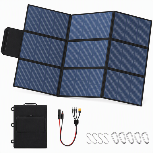 NEJOYE S450pro 450W portable 9-fold solar panel, lightweight design, easy to store and doesn't take up much space