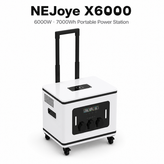 NEJoye X6000 Portable Power Station 7000Wh | 6000W CATL LiFePO4 | 9kW Solar | UPS 10ms | Whole-Home Backup
