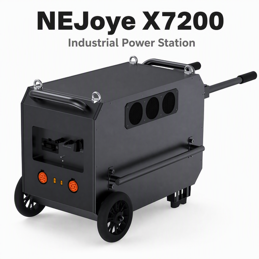 NEJoye X7200 Industrial Portable Power Station 9792Wh | 7200W LiFePO4 | 3700W Solar | UPS <10ms | Whole-Home Backup